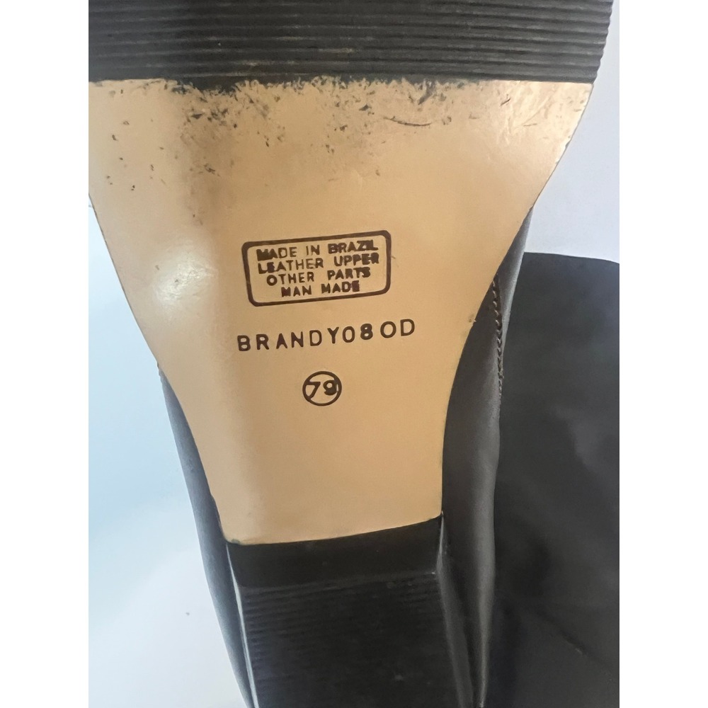 Scruples‎ Womens Brandy Leather Knee High Pointed Toe Low Wedge Boots Size 7.5 - Picture 5 of 5